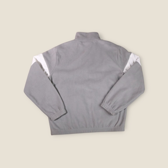 FILA Vintage Retro Men’s 1/2 Zip Fleece Jacket Y2K Medium Grey White - Picture 7 of 8